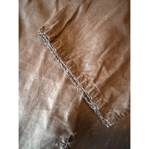 Lauren Ralph Lauren Embroidered Linen Tunic Top XL Black Lagenlook Boho - Picture 6 of 7